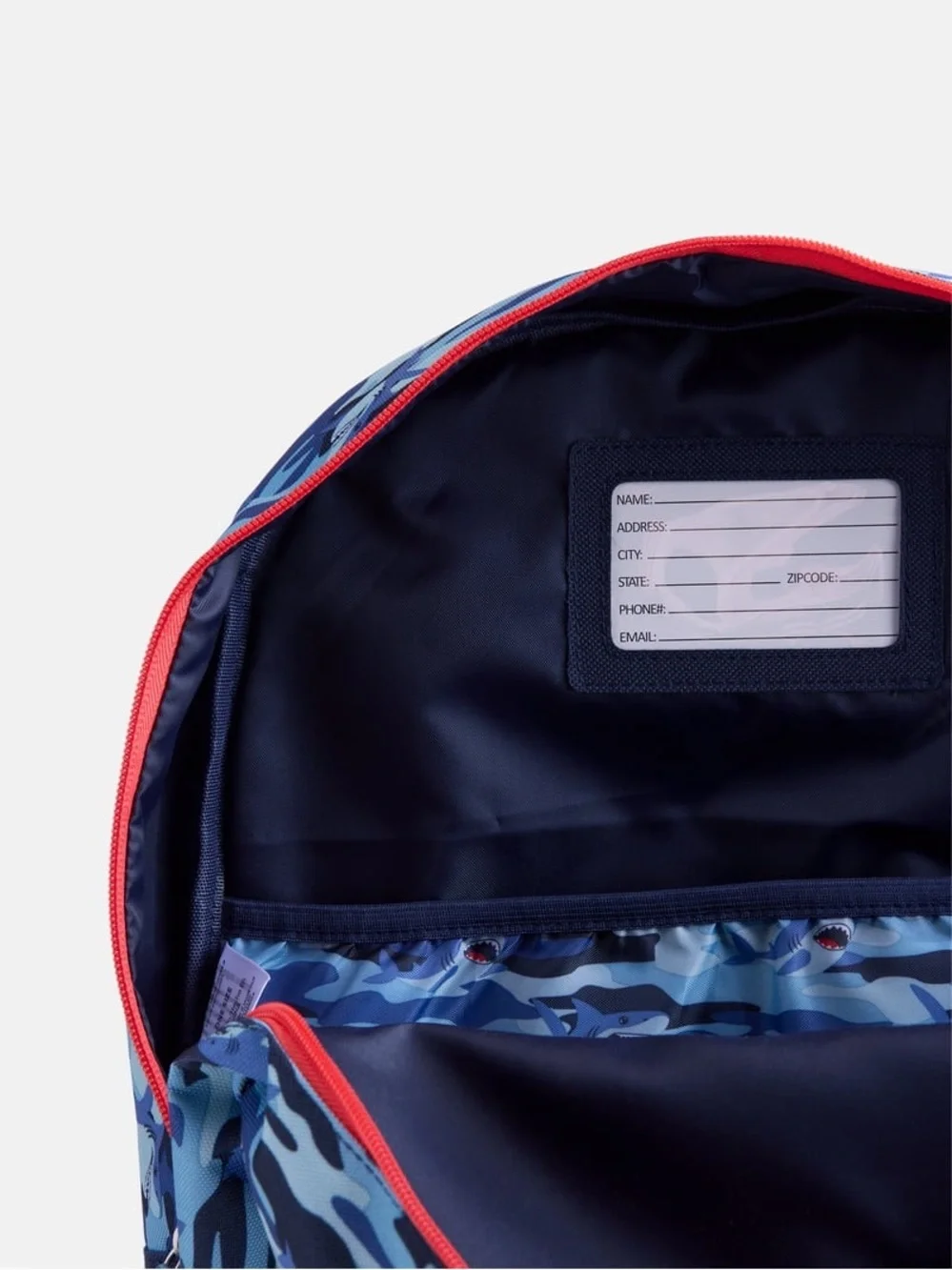 Kids Shark Backpack Lunchbox and Pencil Case Set - Blue W